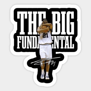 Tim Duncan The Big Fundamental Basketball Signature Vintage Retro 80s 90s Bootleg Rap Style Sticker